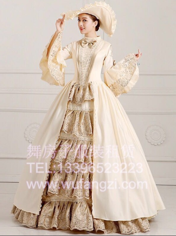 杭州女款欧式宫廷服装演出服出租12