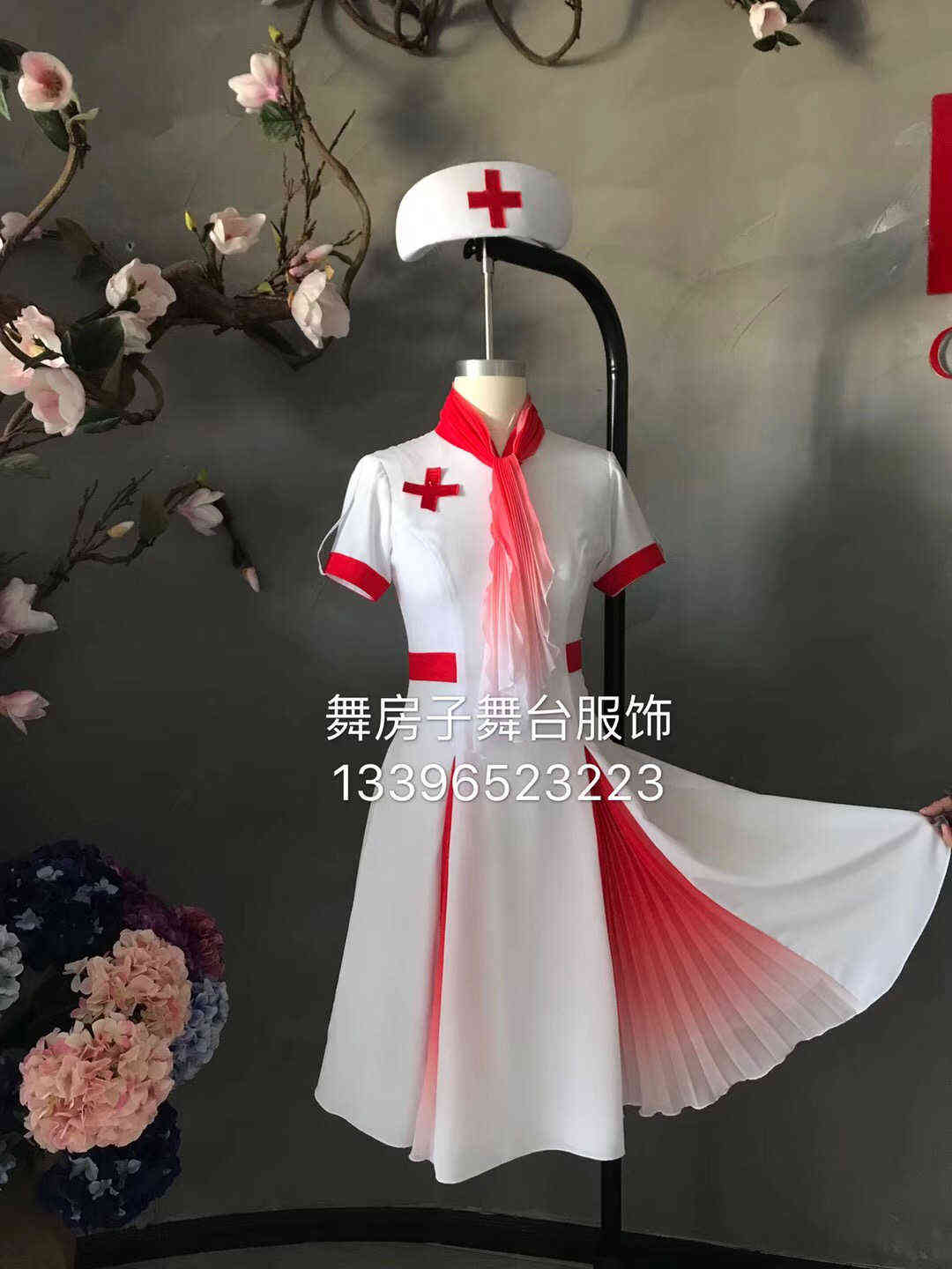 杭州医生护士演出服装出租 新款白衣天使抗疫演出服舞蹈合唱朗诵服租赁