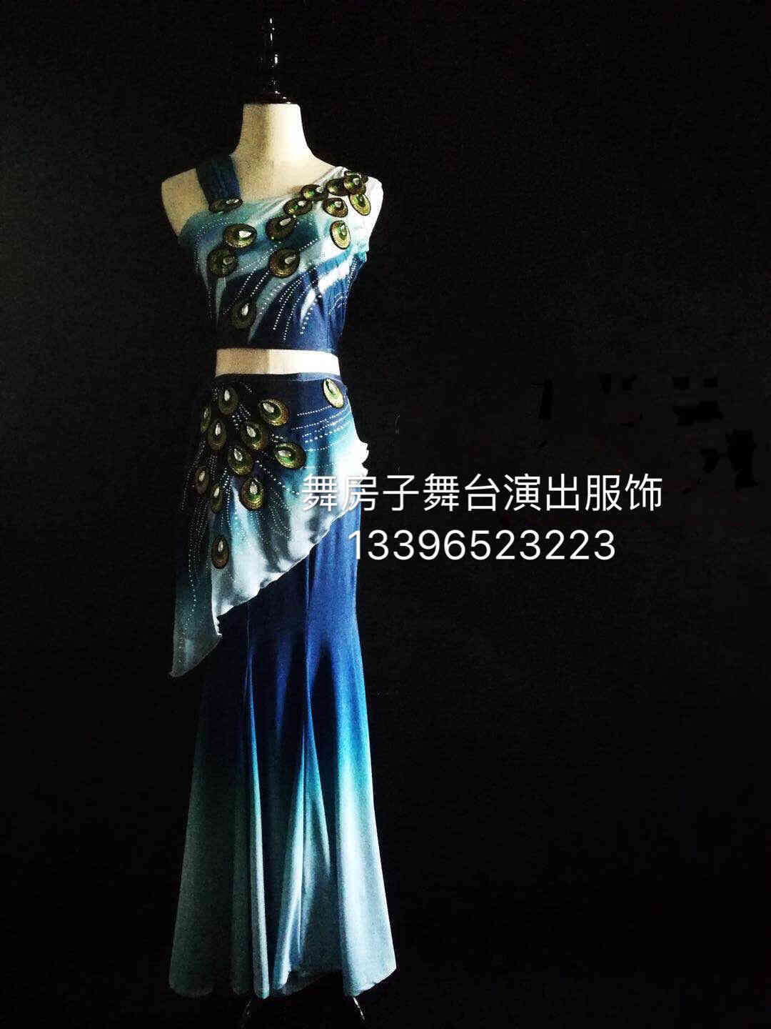 杭州傣族舞孔雀舞服装出租 新款重工傣族舞演出服装租赁